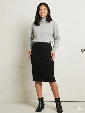 VINCE BLACK KNIT PENCIL SKIRT SIZE XS